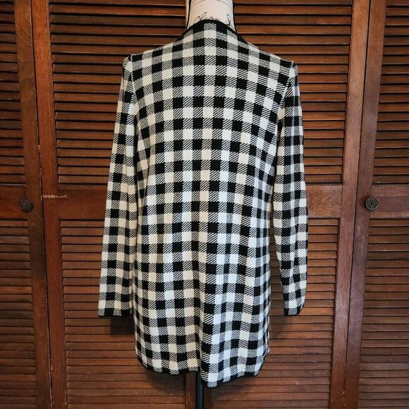 Talbots Buffalo Check Plaid Duster Cardigan - Picture 3 of 12